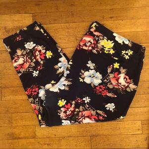 Mid-Rise Harper Ankle Pants - Multicolor Floral